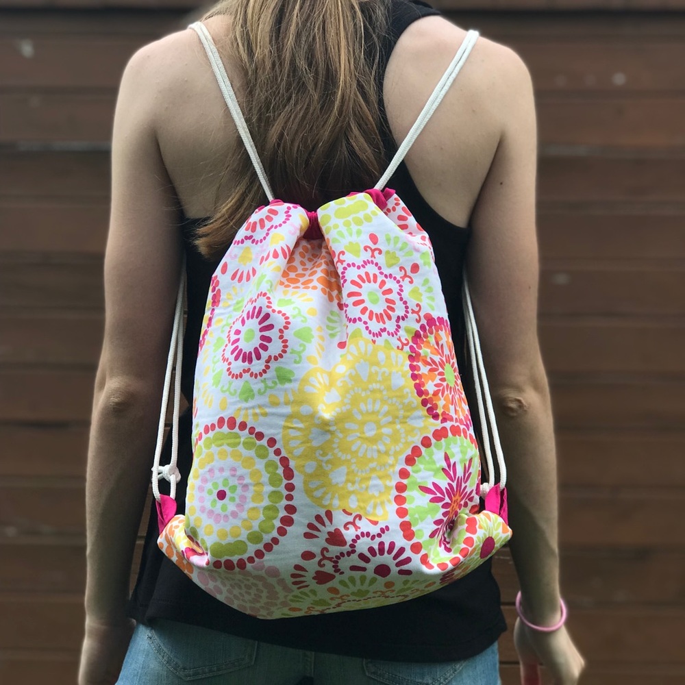 Colorful String Backpack (NWOT)